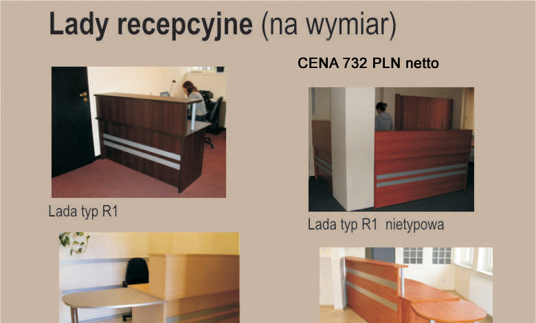 Lady recepcyjne - przyk�adowe realizacje