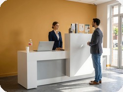 Recepcja z laminatu HPL