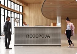 Nowoczesna lada recepcyjna