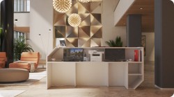 Nowoczesna lada recepcyjna