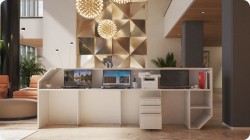 Nowoczesna lada recepcyjna