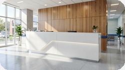 Recepcja z laminatu HPL