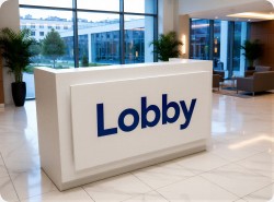 Lada recepcyjna z lamiantu HPL