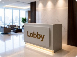 Lada recepcyjna z lamiantu HPL