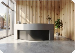 Lada recepcyjna R91 z laminatu HPL