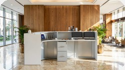 Lada recepcyjna R91 z laminatu HPL