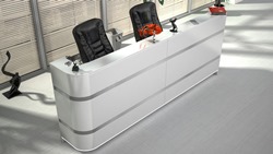 Lada recepcyjna z lamiantu HPL