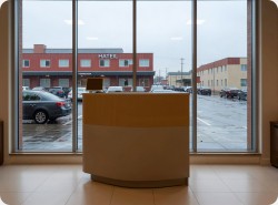 Lada recepcyjna z lamiantu HPL