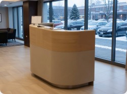Lada recepcyjna z lamiantu HPL