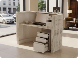 Lada recepcyjna z lamiantu HPL
