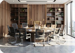 Okr�g�y st&oacute;� konferencyjny z lamelami