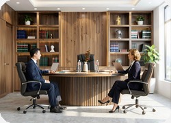 Okr�g�y st&oacute;� konferencyjny z lamelami